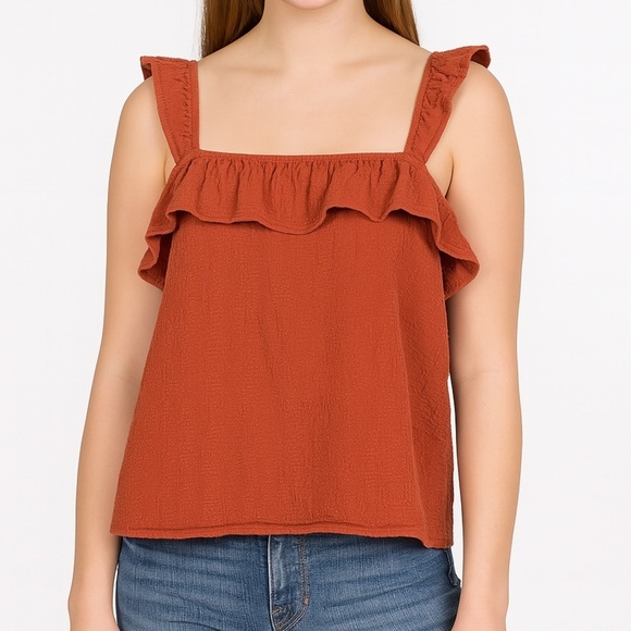 Sienna Sky Rust Sleeveless Top - Picture 1 of 7